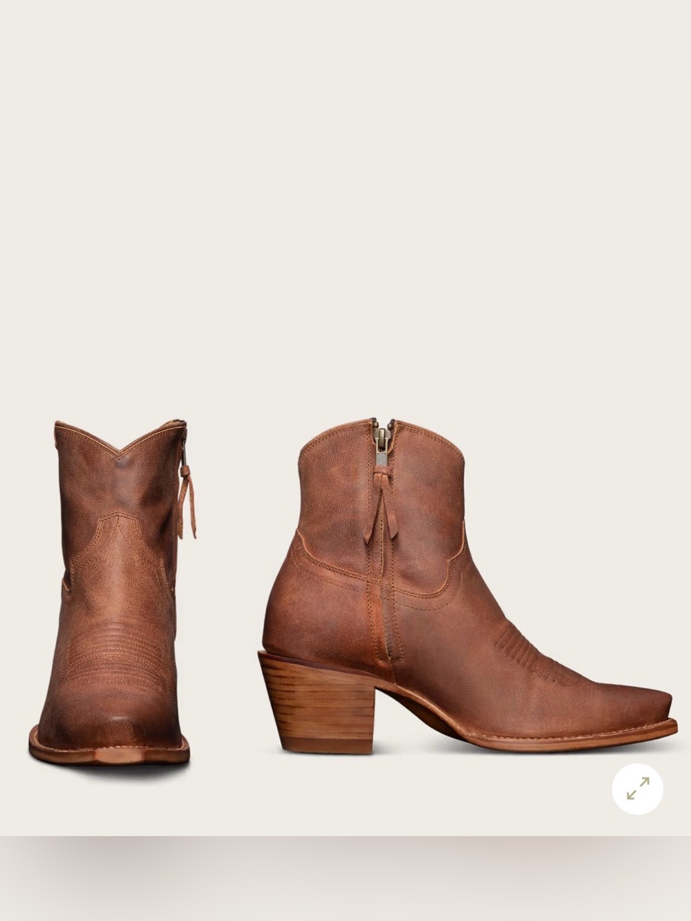 Tecovas Women's Brown Leather Ankle Booties
